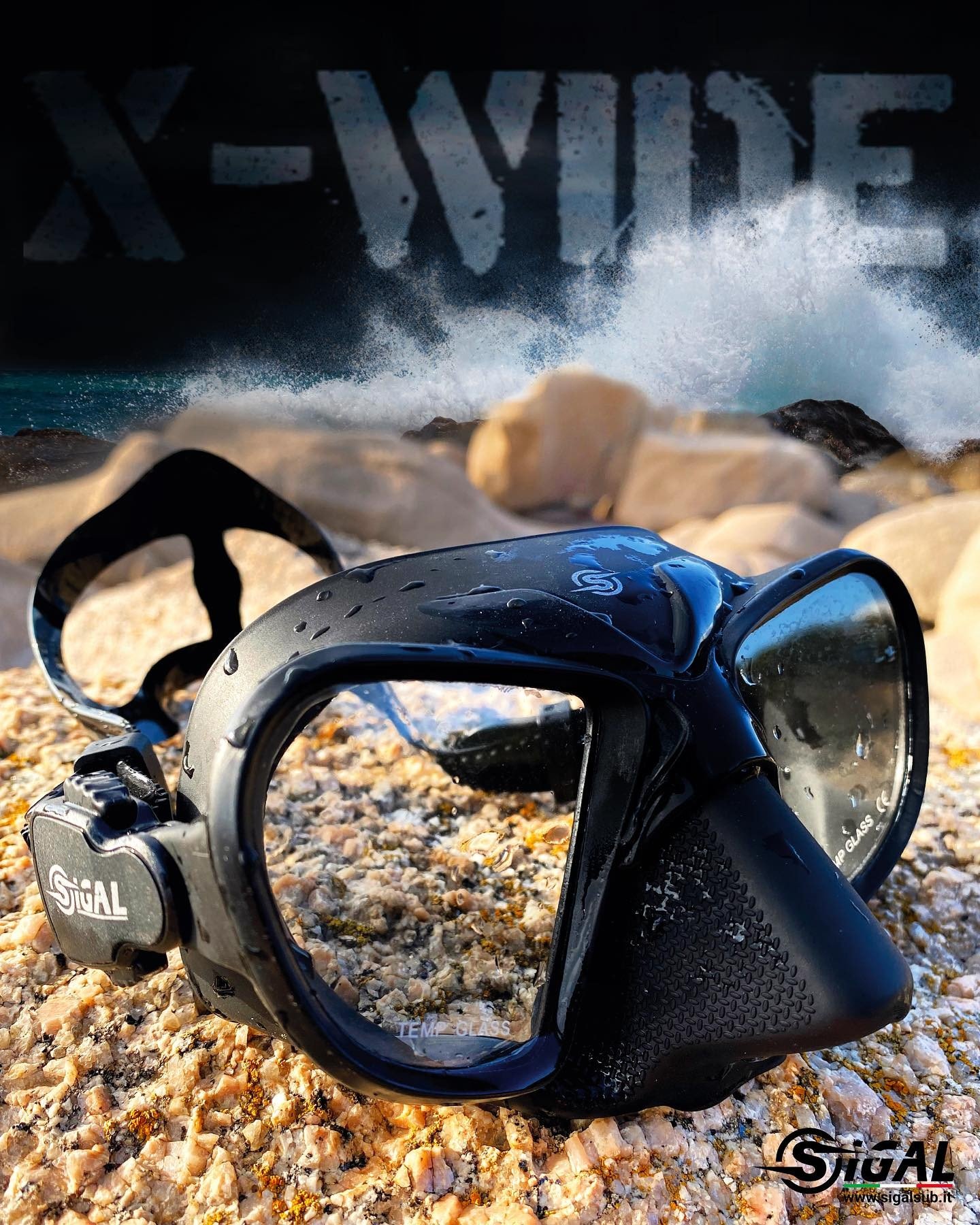 sigalsub sigal sub x-wide mask nero kauke medzioklei po vandeniu spearfishing www.rykliukas.lt spearfishing