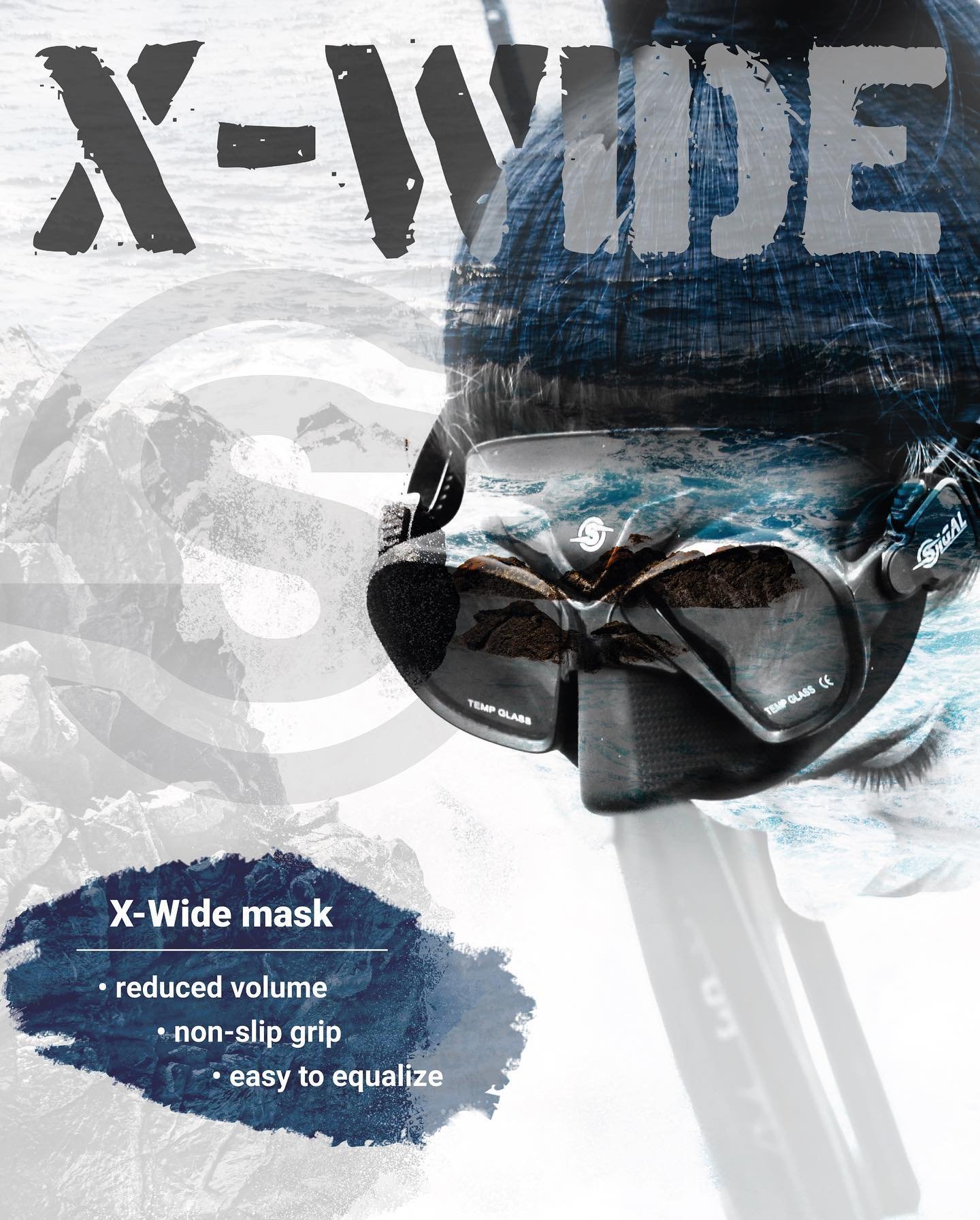 sigalsub sigal sub x-wide mask nero kauke medzioklei po vandeniu spearfishing www.rykliukas.lt spearfishing